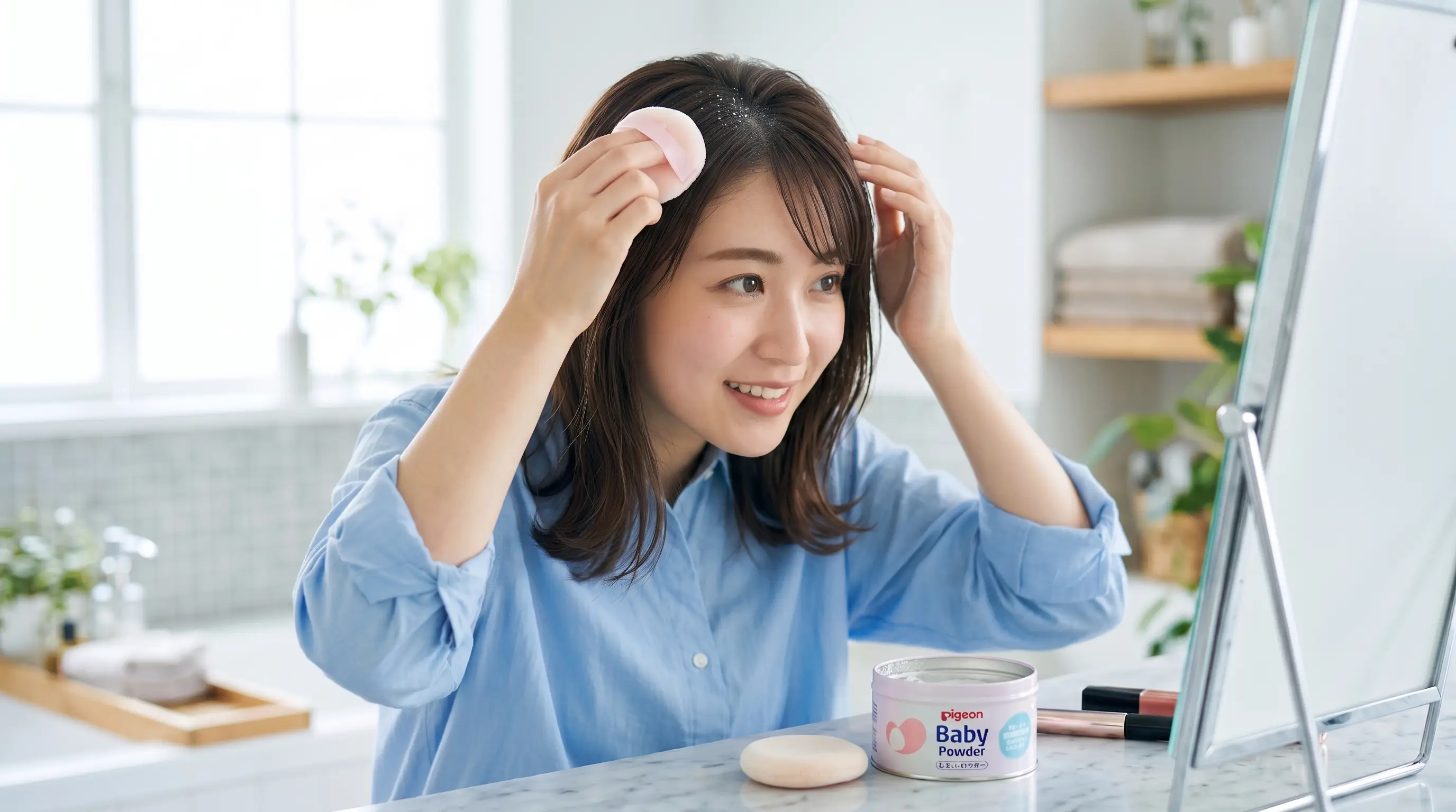 ベビーパウダーで前髪復活！汗や皮脂のベタつきを抑えるコツ